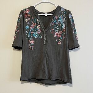 Sundance Avril Embroidered Henley Shirt